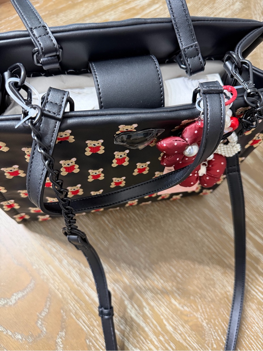 Betsey Johnson Oh Teddy Bear Tote Bag - Picture 5 of 6